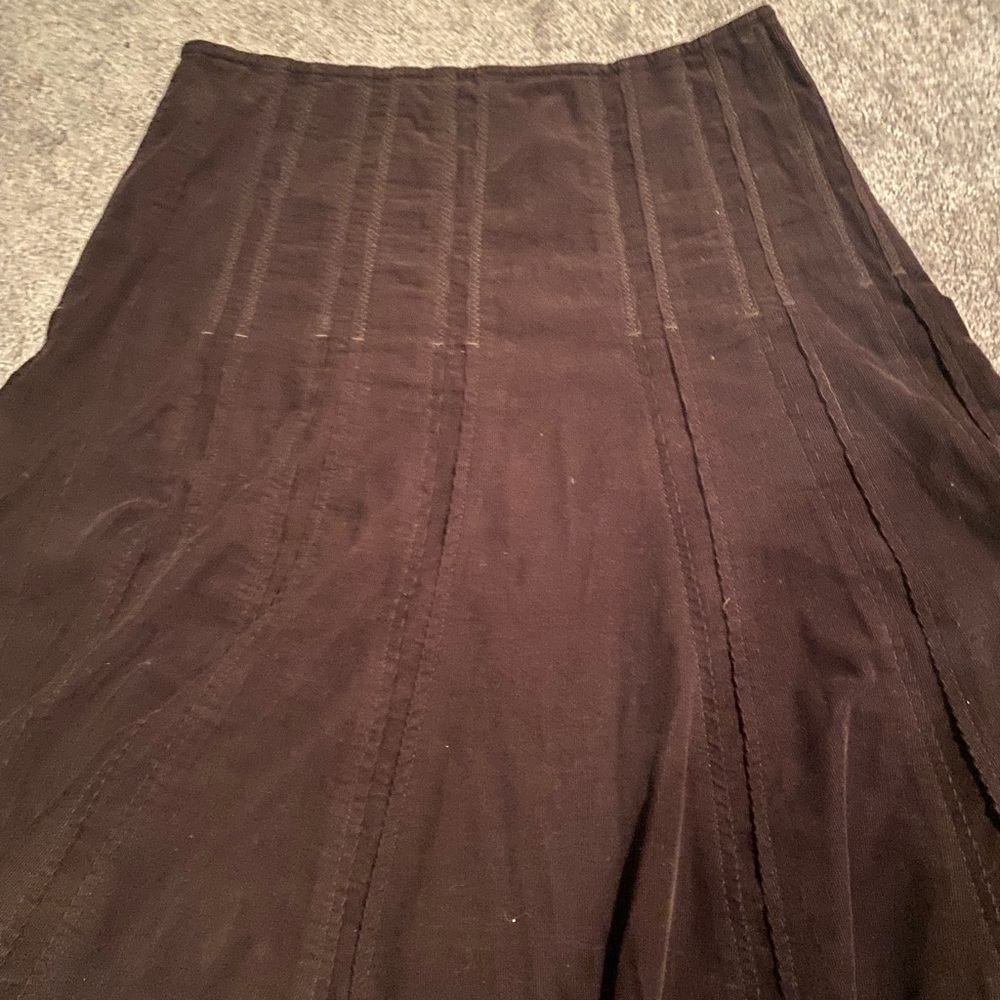 CAbi sz 4 BROWN CORDUROY LONG SKIRT. EUC.